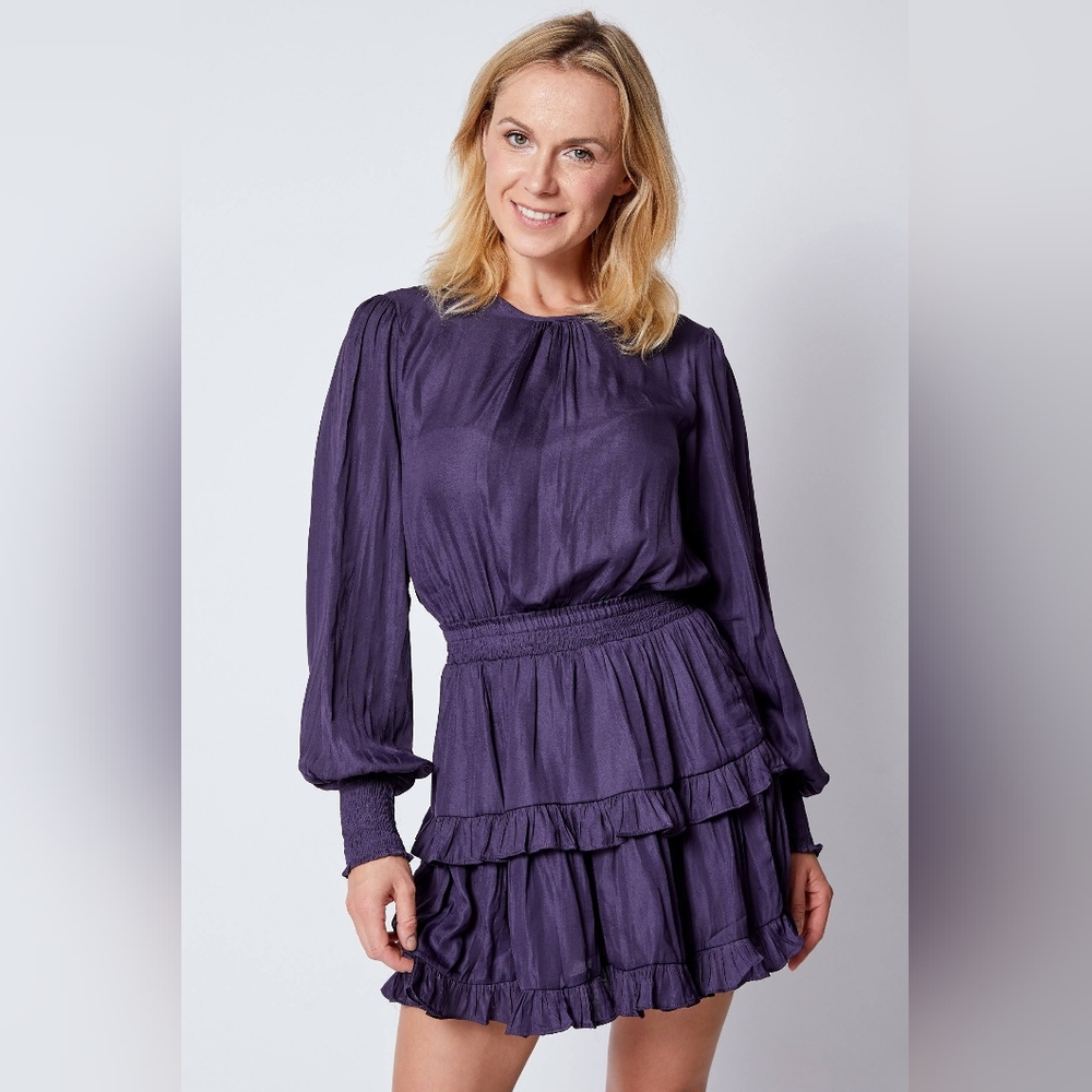 Do+Be Ruffled Purple Mini Dress